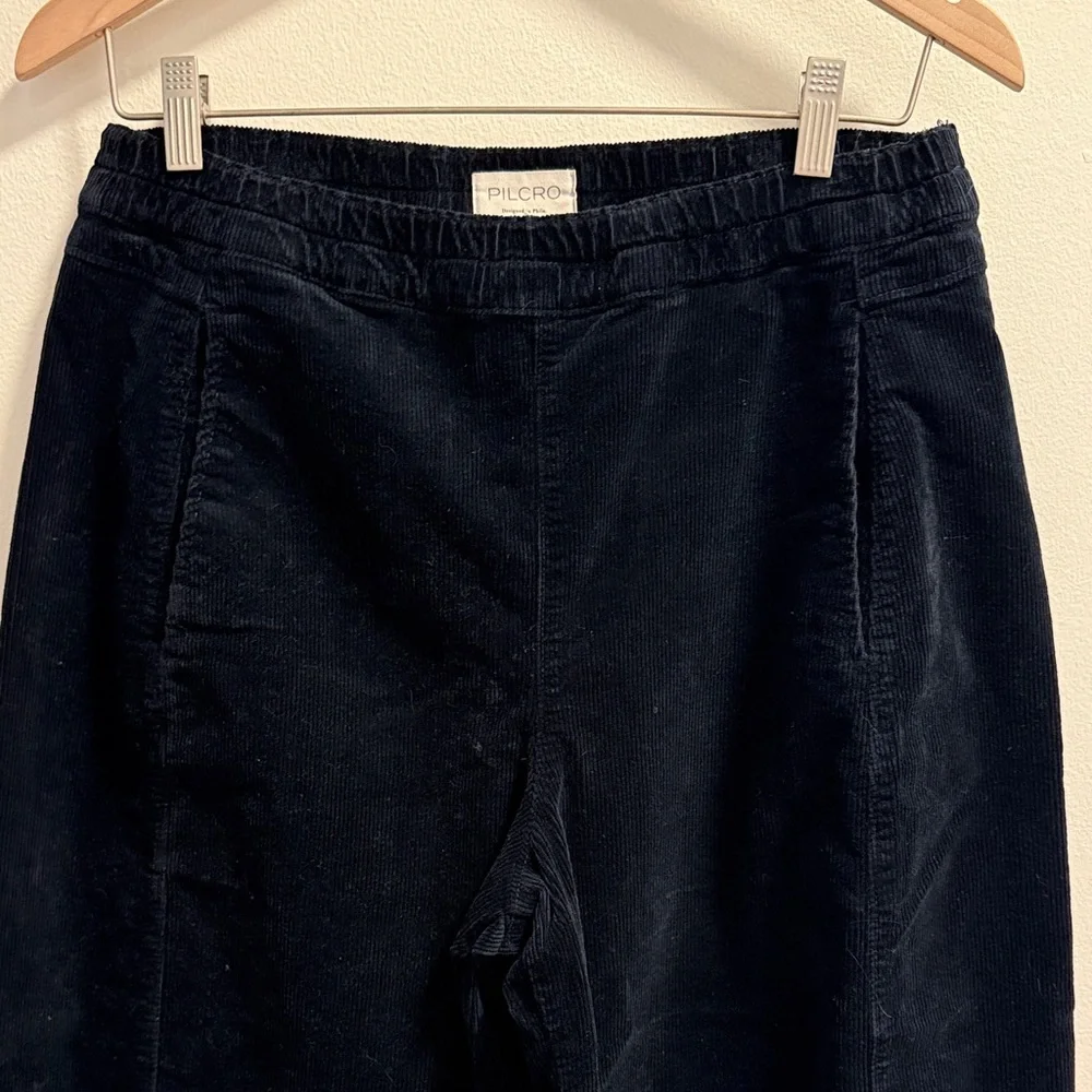 Pilcro Black Corduroy Barrel Pants - Picture 3 of 5